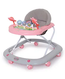 Funride Baby Walker  Herby Foldable Activity Walker with Adjustable Height   - Pink Grey