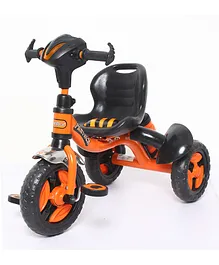 FunRide Kids Tricycle Panther Plug and Play Baby Trike with Music and Lights Eva Wheels & Sipper for Boys and Girls - Orange