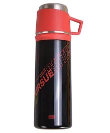 Wishkey Colorful Insulated Stainless Steel Vacuum Flask With Cup Travel Friendly Double Walled Hot & Cold Drink Thermos Coffee Tea Water Bottle - 400 ml (Color May Vary)