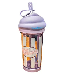 FunBlast Tumbler with Lid and Straw  Purple  500 ml
