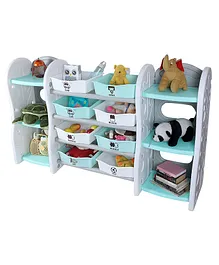 The Tickle Toe Book Shelf Racks And Toy Organizer Baskets - Turquoise