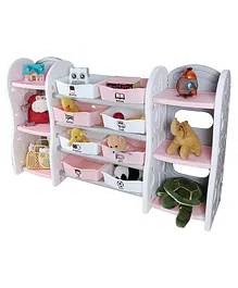 The Tickle Toe Book Shelf Racks And Toy Organizer Baskets - Pink