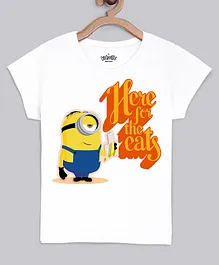 Kidsville Short Sleeves Minion Here For The Eats Print Tee - White