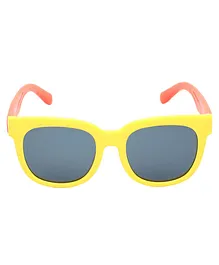Spiky Solid Polarised UV Protected Sunglasses - Yellow