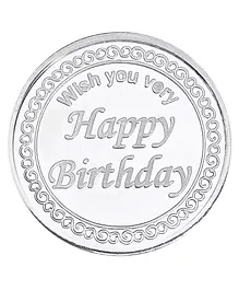 Ananth Jewels BIS Hallmarked Silver Coin Happy Birthday Gift - 10 gram