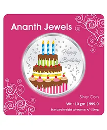Ananth Jewels BIS Hallmarked Silver Coins Gift for Birthday - 10 grams