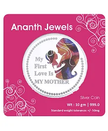 Ananth Jewels BIS Hallmarked Pure Silver Coin - 10 grams 
