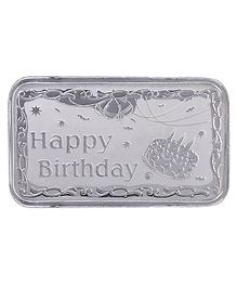 Ananth Jewels BIS Hallmarked Pure Silver Bar 10 Grams Happy Birthday Gift - Silver 