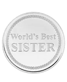 Ananth Jewels BIS Hallmarked Pure Silver Coins Worlds Best Sister