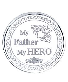 Ananth Jewels Silver Coin Gift for Father My Father My Hero