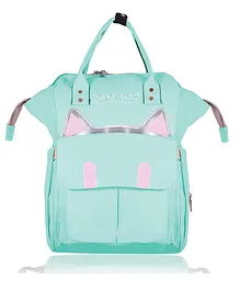 Polka Tots Maternity Backpack For Mothers Cat Style Bag - Sea Green
