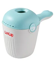 LuvLap Plastic Baby Bath Mug - White And Blue 