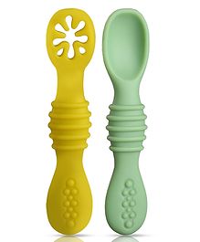 LuvLap Baby Weaning Spoon & Fork Set - Pack of 2