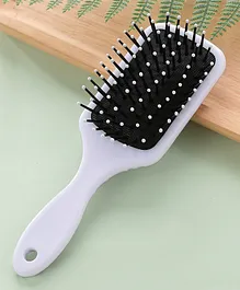 Hair Brush Zebra Print - White