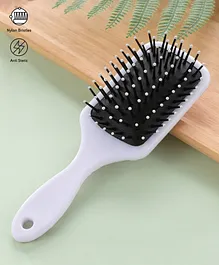 Hair Brush Leopard Print - White 