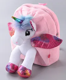 Babyhug Unicorn Soft Toy Bag Pack - Light Pink