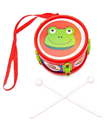 Petals Senior Baby Drum with Sticks Frog Print(Color May Vary) 