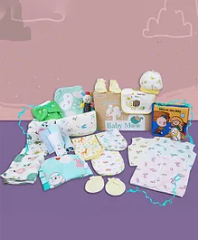 Baby Moo Essentials Super Combo 21 Pieces Newborn Gift Hamper (Print May Vary)