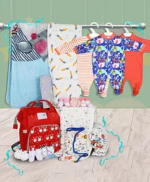 Baby Moo Complete Hospital Bag For Mum & Baby 19 Pcs Gift Hamper - Multicolour