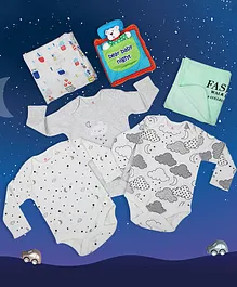 Baby Moo Good Night Sleep 6 Pcs Premium Gift Hamper - Multicolour