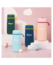 NEGOCIO Bear Hot and Cold Stainless Steel 304 Water Bottle for Kids Double Walled Flask Metal Thermos Spill Proof Lock Closure BPA Free for School Home Drinkware (Colour & Print May Vary)