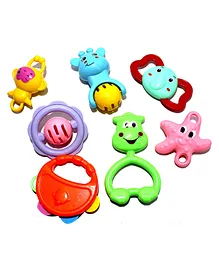 Wow Toys Delivering Joys of Life Baby Rattles Teether Pack of 7 - Multicolour