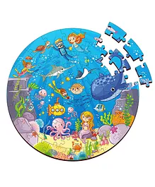 Lattice Wooden Ocean Jigsaw Puzzle Multicolor - 60 Pieces 