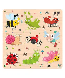 Lattice Wooden Insects Board Puzzle - 9 Pieces
