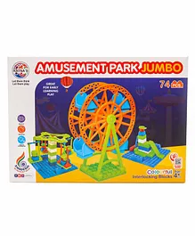 Ratnas Amusement Park Jumbo Interlocking Blocks Multicolour - 74 Pieces