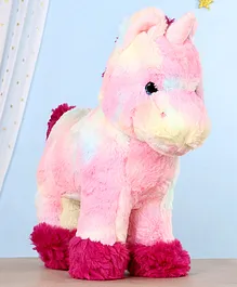 Edu Kids Toys Rainbow Pony Soft Toy pink purple - Height 34 cm