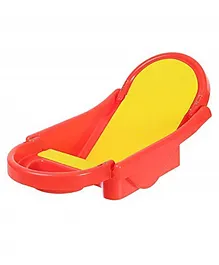 Toyshine Foldable Non-Toxic Plastic Baby Bath Tub with Anti-Slip Base (Red)