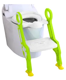 Sunbaby Foldable Step Stool Potty Trainer Seat - Green and White