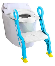 Sunbaby Foldable Step Stool Potty Trainer Seat - Blue and White