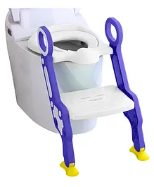 Sunbaby Foldable Step Stool Potty Trainer Seat - Purple and White