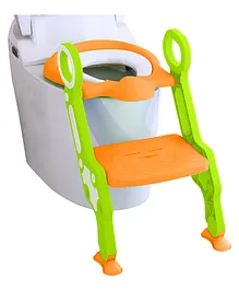 Sunbaby Foldable Step Stool Potty Trainer Seat - Green and Orange