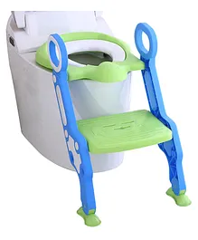 Sunbaby Foldable Step Stool Potty Trainer Seat - Green and Blue