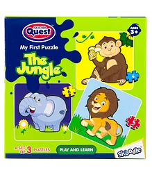 Skoodle Quest The Jungle Puzzle Set of 3- 15 pieces