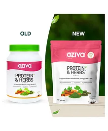 OZiva Protein & Herbs Women Natural Protein Powder with Ayurvedic Herbs like Shatavari Giloy Curcumin & Multivitamins for Better Metabolism Skin & Hair Cafe Mocha - 1 kg