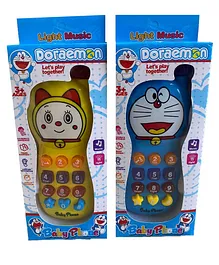 Negocio Doremon Mobile Phone with Colorful Light Effects and Wonderful Music for Baby Kids (Colour May Vary)