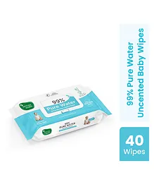 Mother Sparsh 99 Percentage Pure Water Unscented Baby Wipes - 40 Pieces 