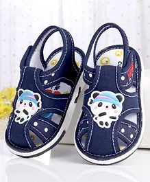 Cute Walk by Babyhug Sandals Panda Patch - Navy Blue