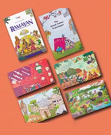 Yug Celebration Bundle Ramayana & The Great Indian Travelogue with Puzzles of India Combo - English 48 Pieces