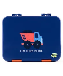 Citron Lunchbox 4 Compartments With 2 Cutters and 10 Food Picks And 10 Eye Picks Truck