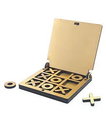 Kraftsman Wooden Tic Tac Toe Portable Game - Brown