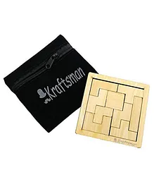 Kraftsman Portable Wooden Tetris Puzzle - 9 Pieces