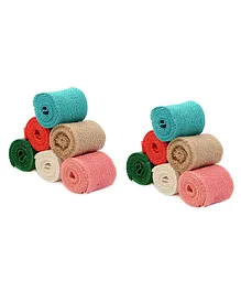 DHAWANI Jute Rolls Pack of 12- Multicolour