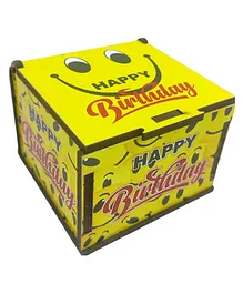 DHAWANI Happy Birthday Greeting Cards in Wooden Box - Multicolor