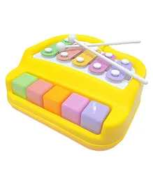 Dhawani 2 in 1 Xylophone & Piano Toy - Yellow