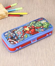 Disney Marvel Avengers Dual Sided Pencil Box Blue Red (Print May Vary)