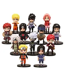 AUGEN Naruto Collectible Figures Set Limited Edition Pack of 12 - Height 6.5 cm